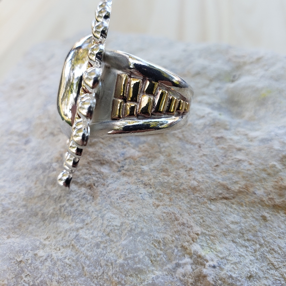 Large Statement Unique Sterling Ring - image 4